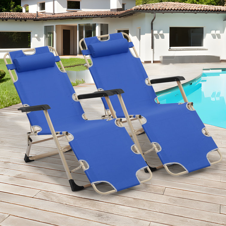 Headrest for outdoor online lounge chair